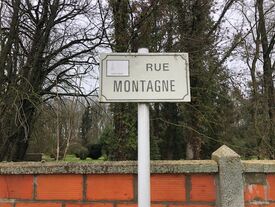 Panneau rue montagne